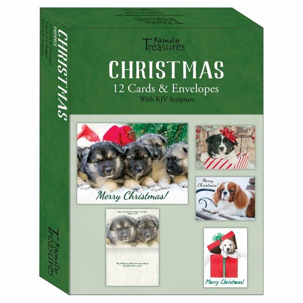 Go-Go Puppies Christmas Boxed Card, 12PK GO3312339